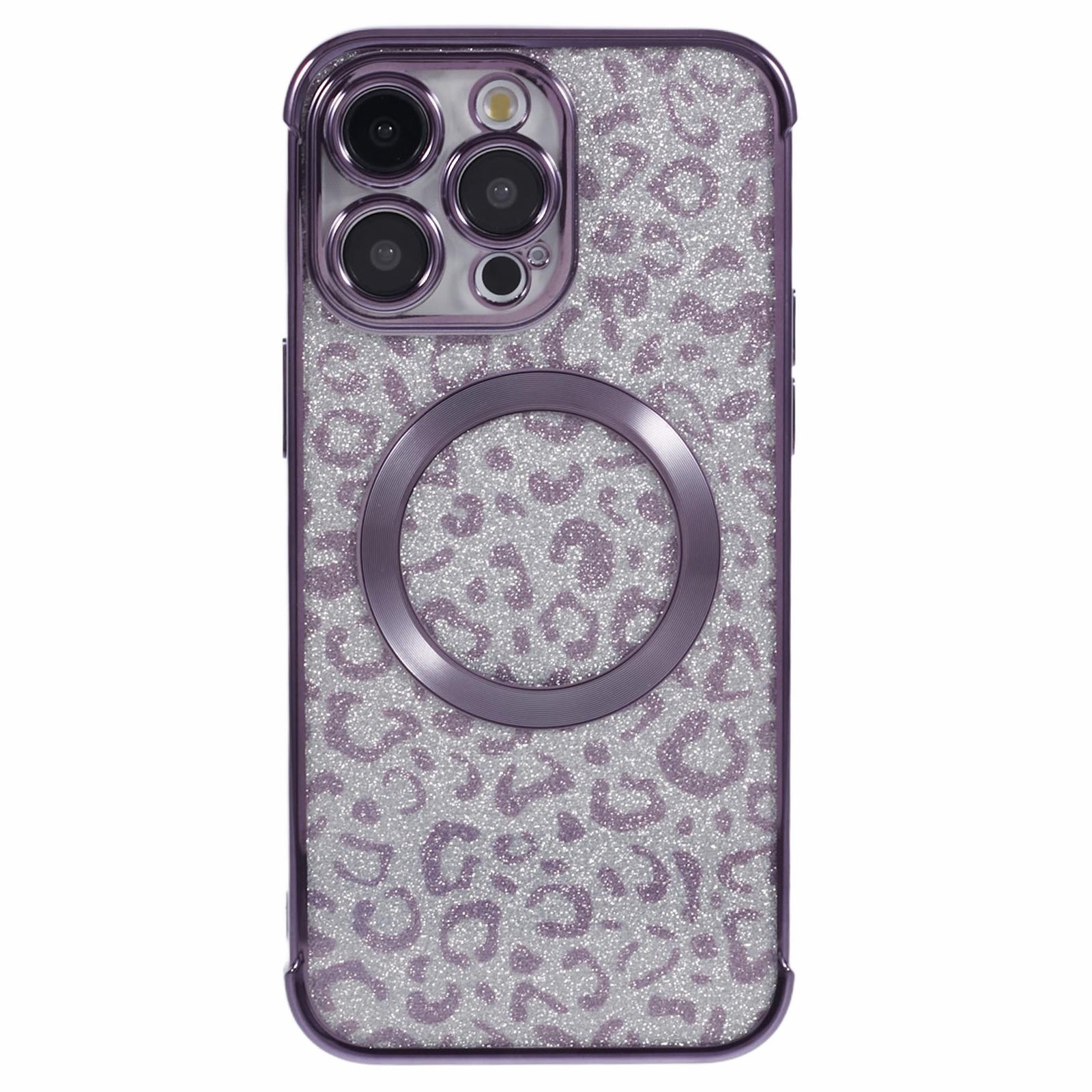 HRF Series for iPhone 14 Pro TPU Case Compatible with MagSafe Electroplating Leopard Phone Cover HRF Series for iPhone 14 Pro TPU Case Compatible with MagSafe Electroplating Leopard Phone Cover